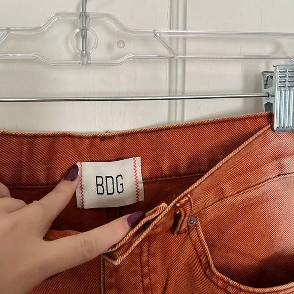 BDG Rust Orange Baggy Jeans - Picture 4 of 6